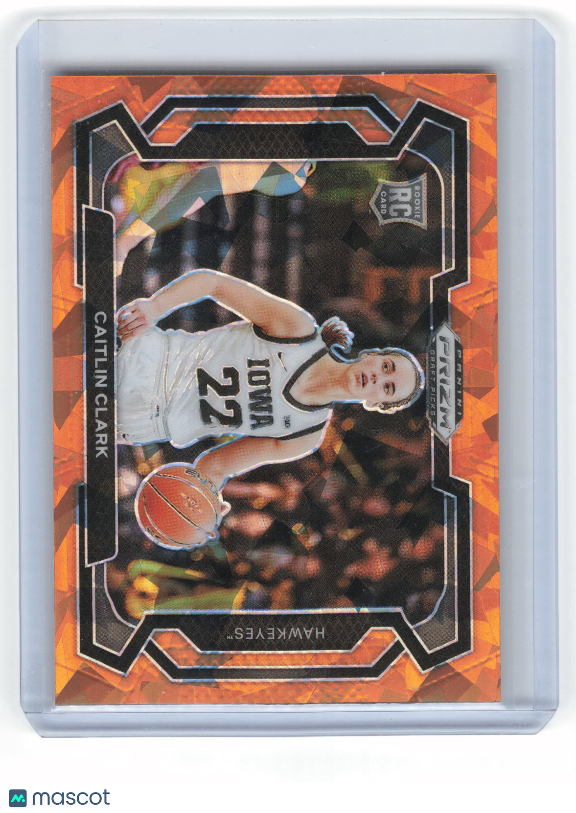 Panini 2024 Prizm Draft Picks Basketball Caitlin Clark Rookie Orange Ice Var #57
