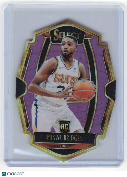 2018-19 Panini Select Prizm Basketball Mikal Bridges RC 43/99 Premier Level #192