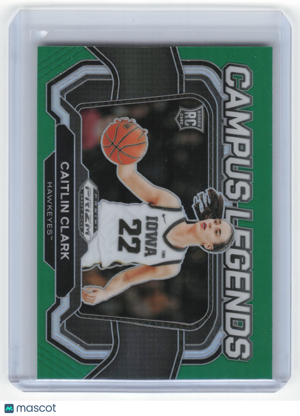 2023 Panini Prizm Campus Legends Basketball Caitlin Clark RC NM Green Prizm #5