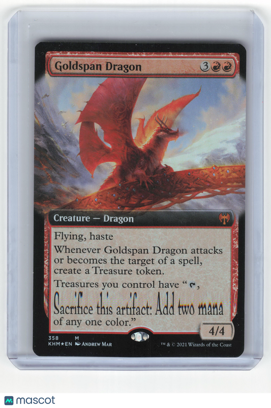 2021 Magic: The Gathering Goldspan Dragon Kaldheim Mythic Foil #358 Borderless