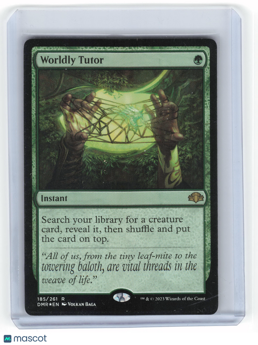 2023 Magic: The Gathering Worldly Tutor Dominaria Remastered Rare Foil #185