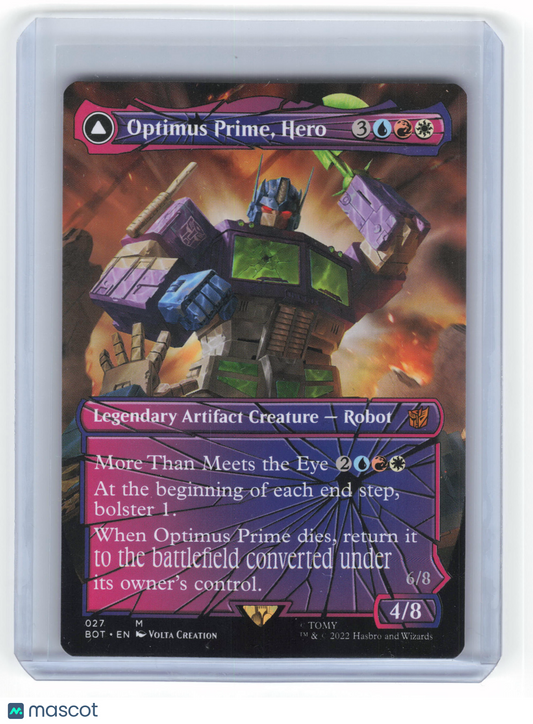 2022 MTG Optimus Prime, Hero Transformers Mythic Regular #027 Borderless