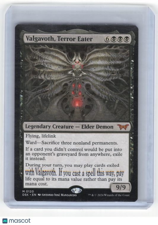 2024 MTG Valgavoth, Terror Eater Duskmourn: House of Horror Mythic Non-Foil #120