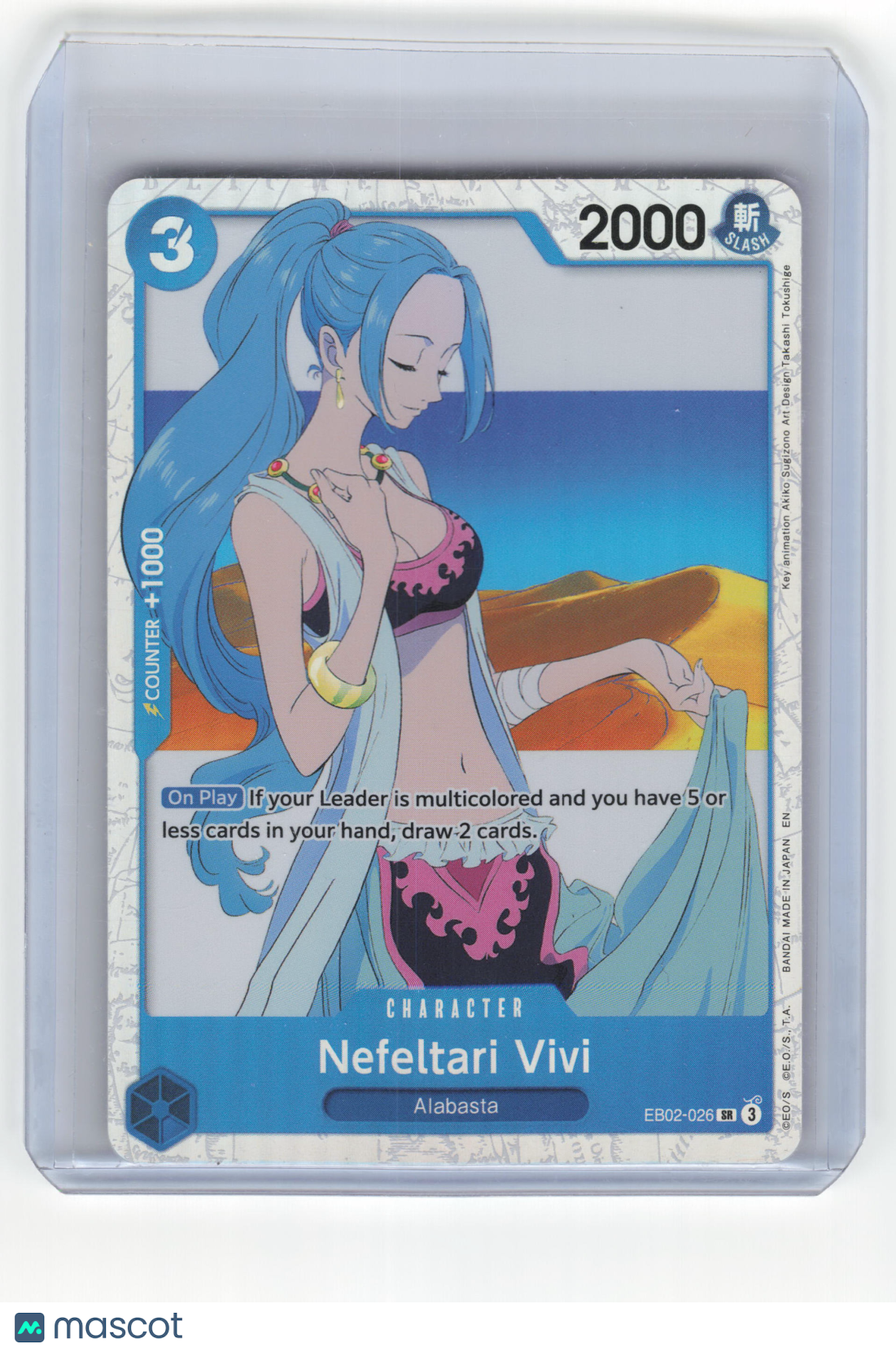 2025 One Piece Nefeltari Vivi Anime 25 Collection Super Rare Foil #EB02-026