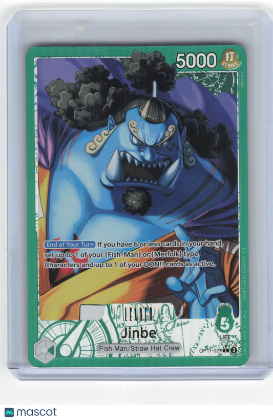 2025 One Piece Jinbe Fist of Divine Speed Leader Foil #OP11-021 Alt Art