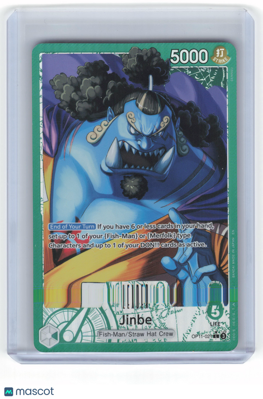 2022 One Piece Jinbe Fist of Divine Speed Leader Foil #OP11-021 Alt Art
