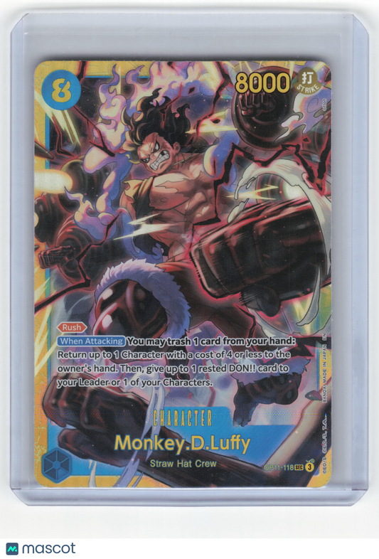 2025 One Piece Monkey D. Luffy Fist of Divine Speed Secret Rare Foil #OP11-118