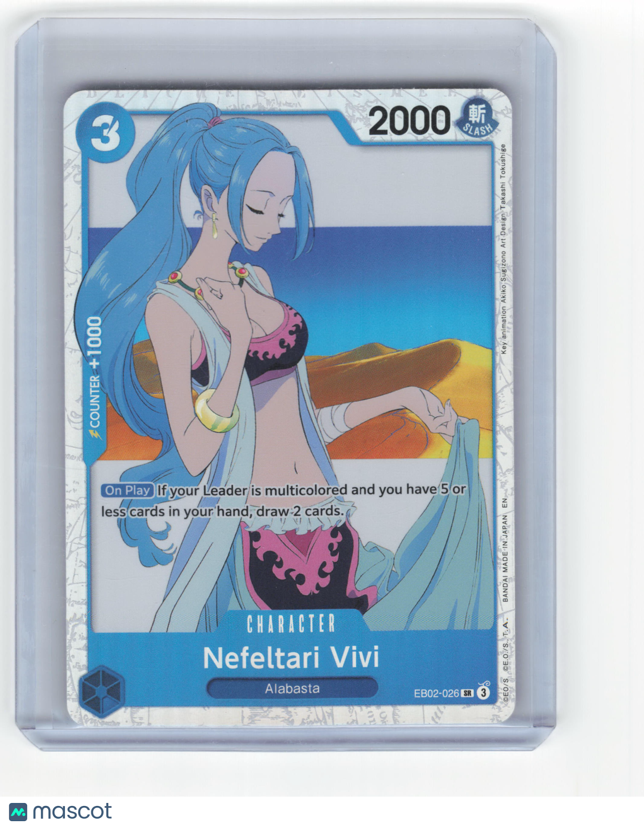 2025 One Piece Nefeltari Vivi Anime 25th Collection Super Rare Foil #EB02-026