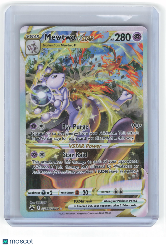 2023 Pokemon Mewtwo VSTAR Crown Zenith: Galarian Gallery Rare Holo #GG44/GG70
