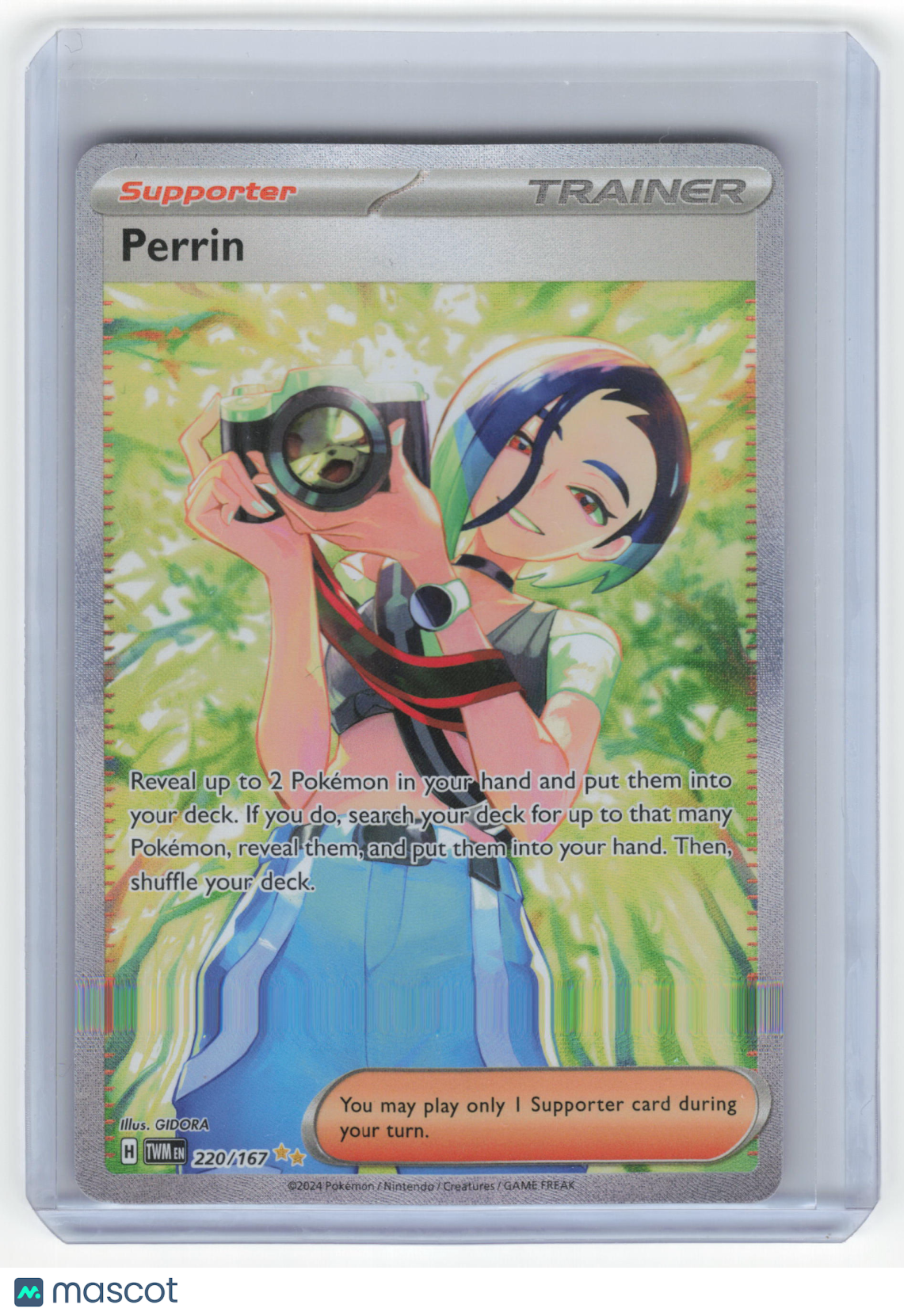 Pokemon Perrin 2024 Twilight Masquerade Special Illustration Rare Holo #220/167