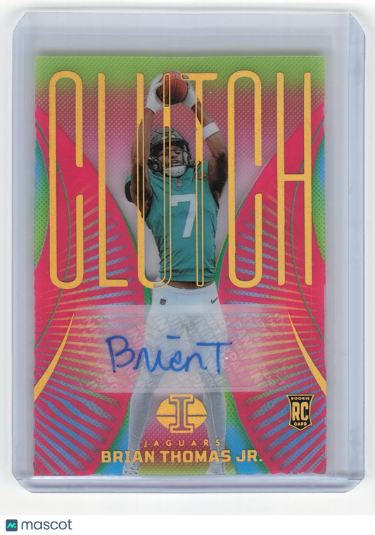 2024 Panini Illusions Clutch Football Brian Thomas Jr. Auto RC 13/50 #No. 6 VG