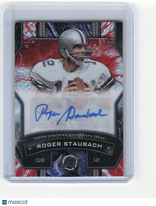 2025 Topps Resurgence Football Roger Staubach 3/5 Autograph Red Static #RS-RS NM