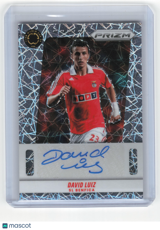 2025 Panini Prizm Soccer David Luiz Autograph Lazer Prizm #FA-DL Near Mint