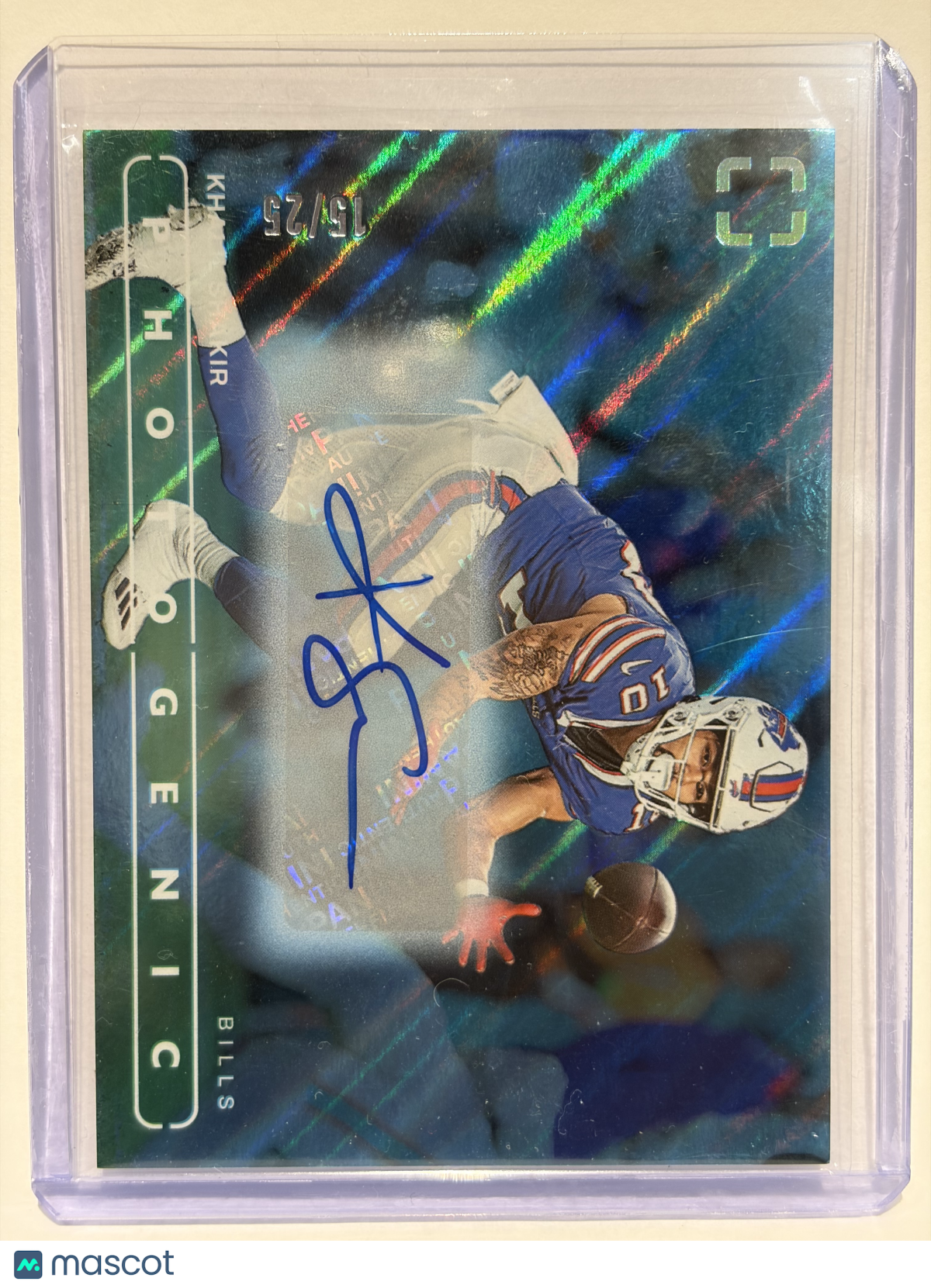 2024 Panini Photogenic Football Football Khalil Shakir Auto 15/25 Blue #16 NM