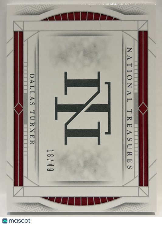 2024 Panini National Treasures Football Dallas Turner 18/49 #CMS-DTR Near Mint