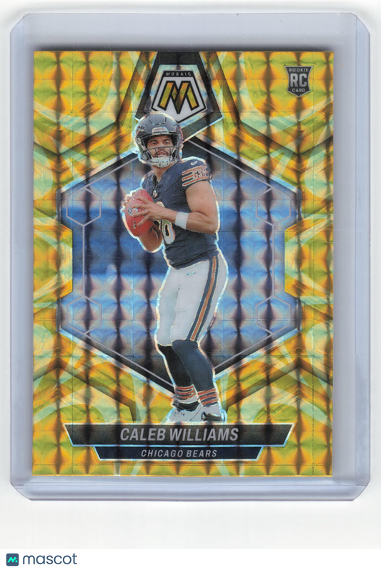 2024 Panini Mosaic Football Football Caleb Williams RC Yellow Reactive #301 NM