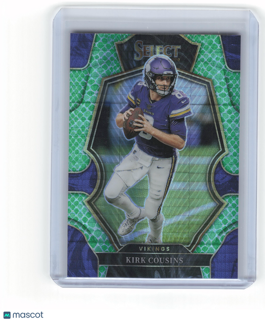 2023 Panini Select Prizm Football Kirk Cousins 37/89 Green Hyper #164 Near Mint