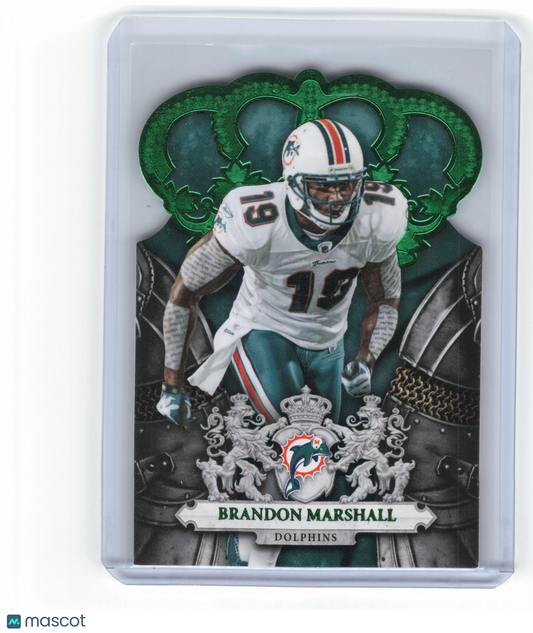 2010 Panini Crown Royale Football Brandon Marshall Green #51 Near Mint