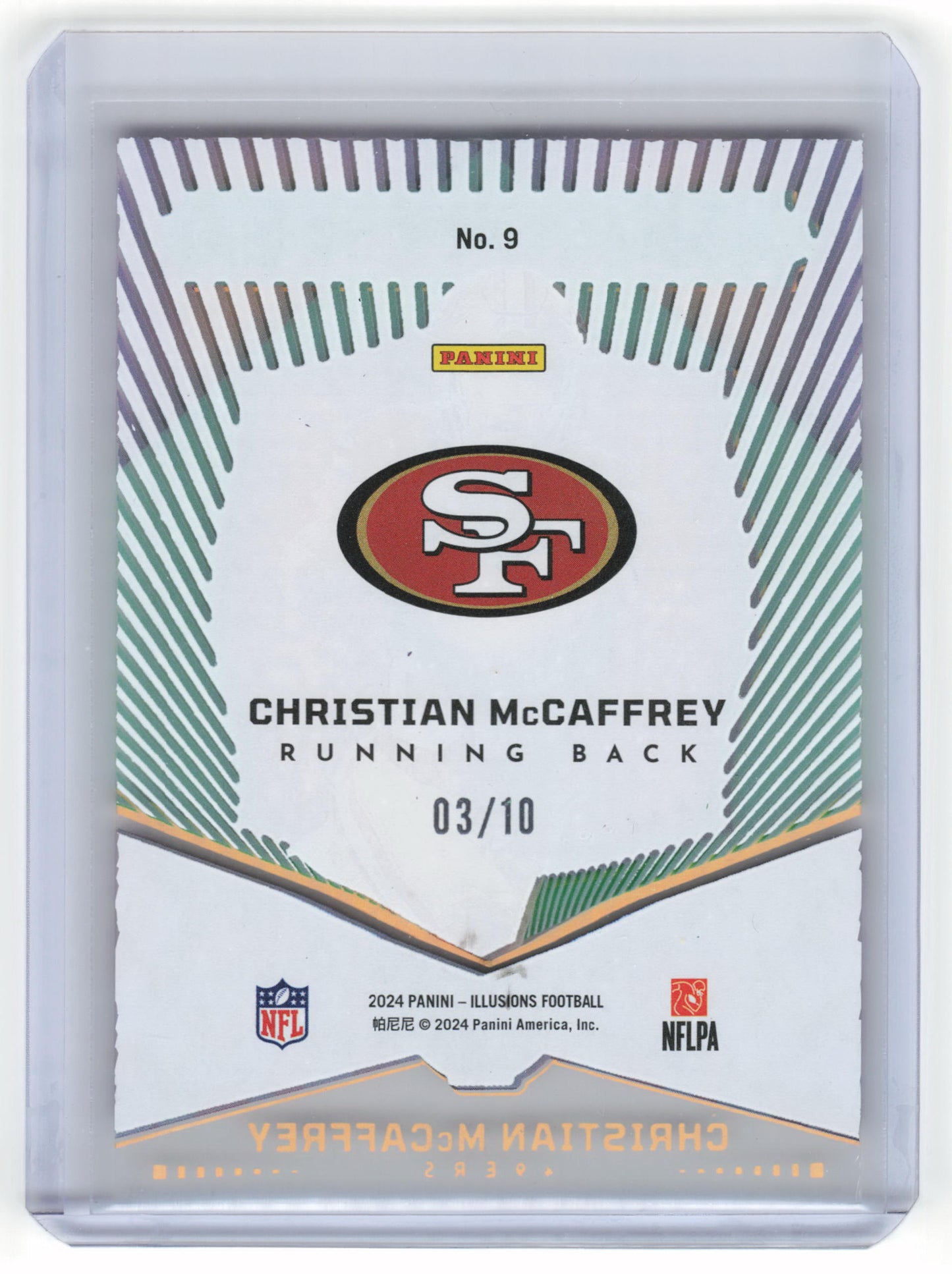 2024 Panini Illusions Abracadabra Football Christian McCaffrey 03/10 #9 VG