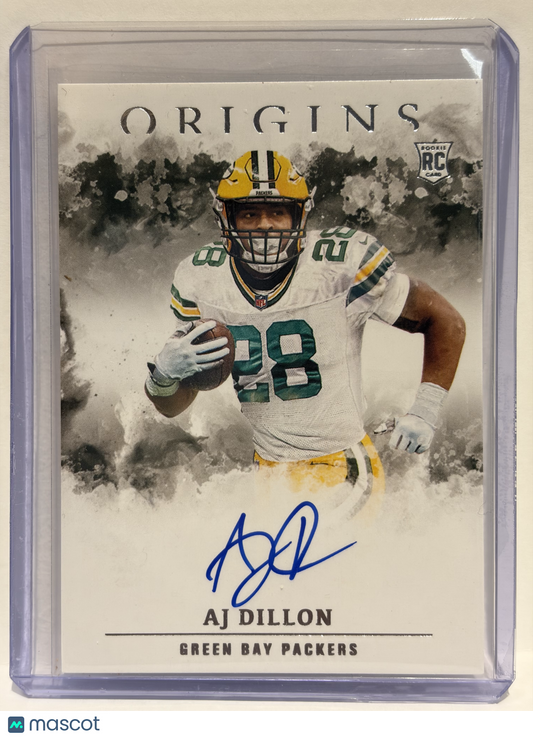 2020 Panini Origins Football AJ Dillon Autograph RC #RA-AJ Near Mint