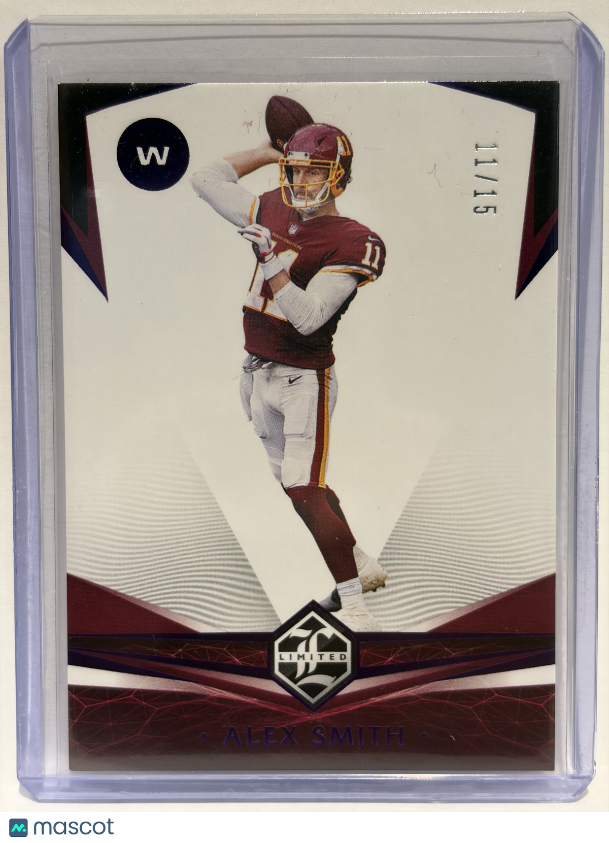 2021 Panini Limited Football Alex Smith 11/15 Amethyst #90 Near Mint