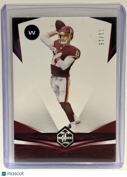 2021 Panini Limited Football Alex Smith 11/15 Amethyst #90 Near Mint