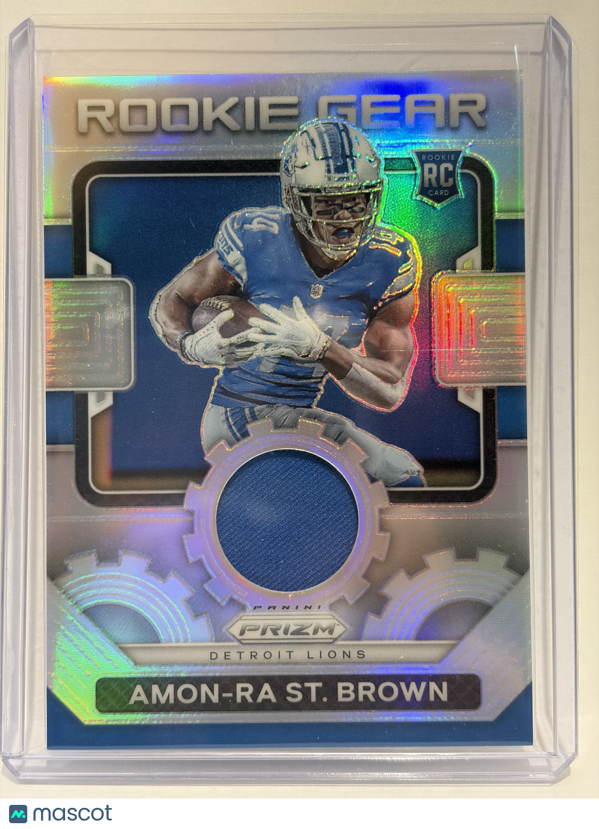 2021 Panini Prizm Rookie Gear Football Amon-Ra St. Brown Patch RC Silver #RG-28
