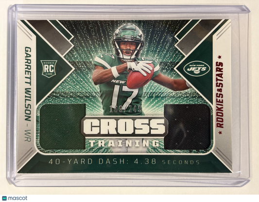 2022 Panini Rookies & Stars Football Garrett Wilson Patch 160/249 RC #CT-GW NM