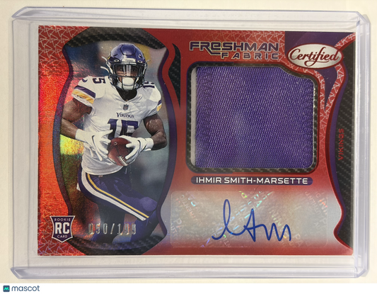 2021 Panini Certified Ihmir Smith-Marsette 050/199 Auto Patch RC Mirror Red #242
