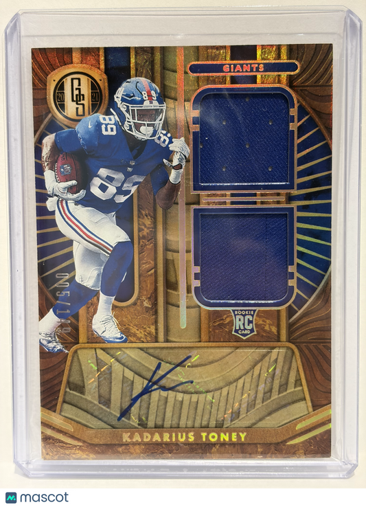 2021 Panini Gold Standard Kadarius Toney Dual Patch Auto RC 005/149 #255 NM