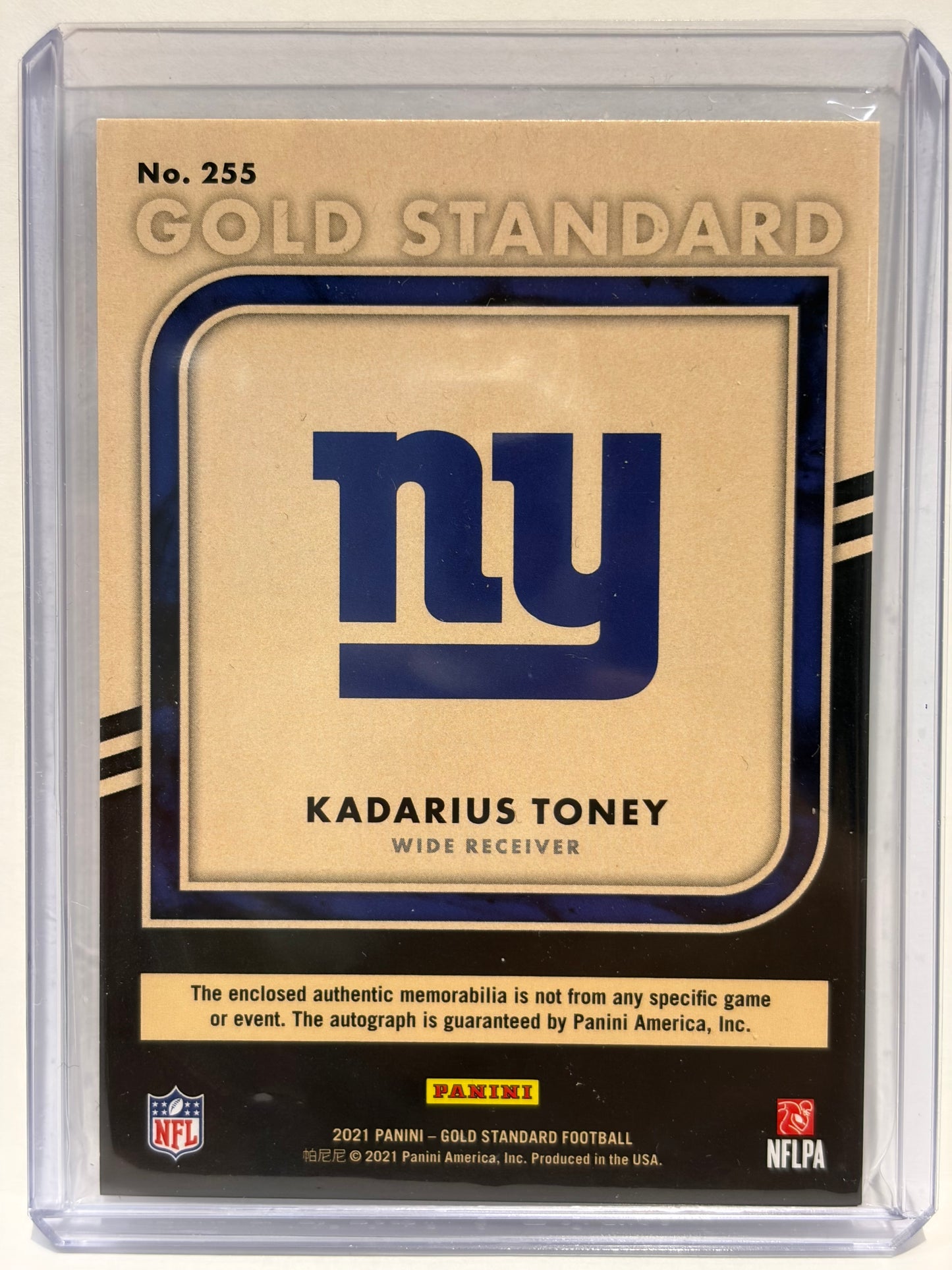 2021 Panini Gold Standard Kadarius Toney Dual Patch Auto RC 005/149 #255 NM
