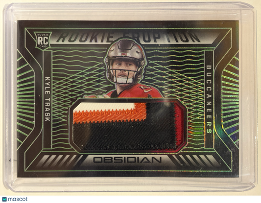 2021 Panini Obsidian Football Kyle Trask RC Patch Green Etch #RE-KTR Near Mint