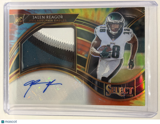 2021 Panini Select Prizm Jalen Reagor Autograph Patch RC 15/25 Tie Dye #JRS-JRE