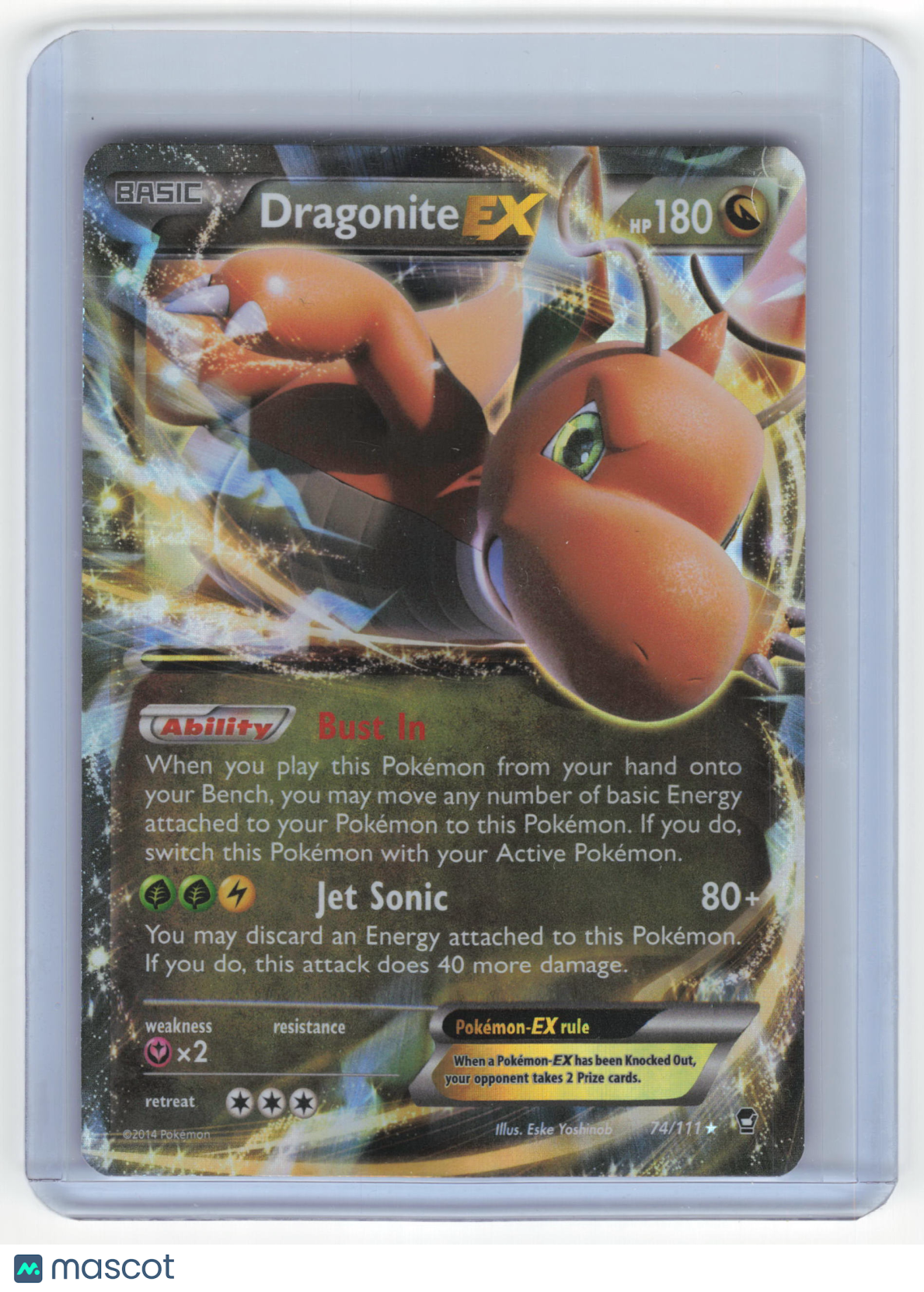 2014 Pokemon Dragonite EX Furious Fists Rare Holo #74/111 Near Mint