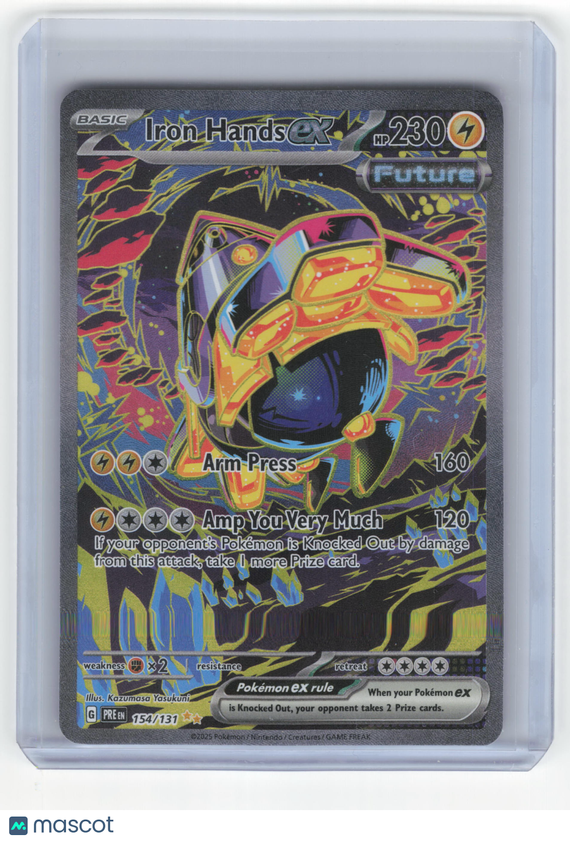 2025 Pokemon Iron Hands EX Prismatic Evolutions SIR Foil #154/131 Near Mint