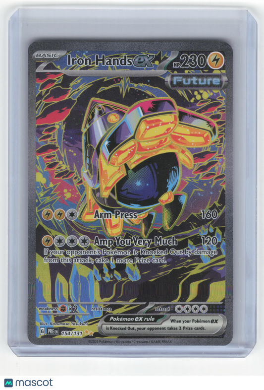 2025 Pokemon Iron Hands EX Prismatic Evolutions SIR Foil #154/131 Near Mint