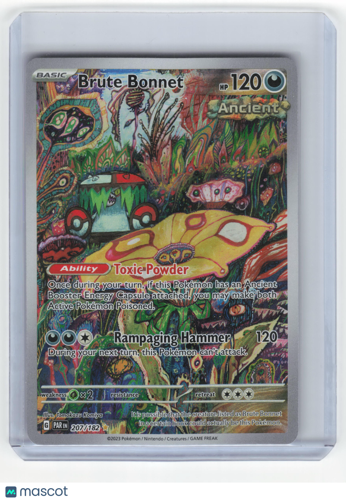 2023 Pokemon Brute Bonnet Paradox Rift Illustration Rare Foil #207/182 Near Mint