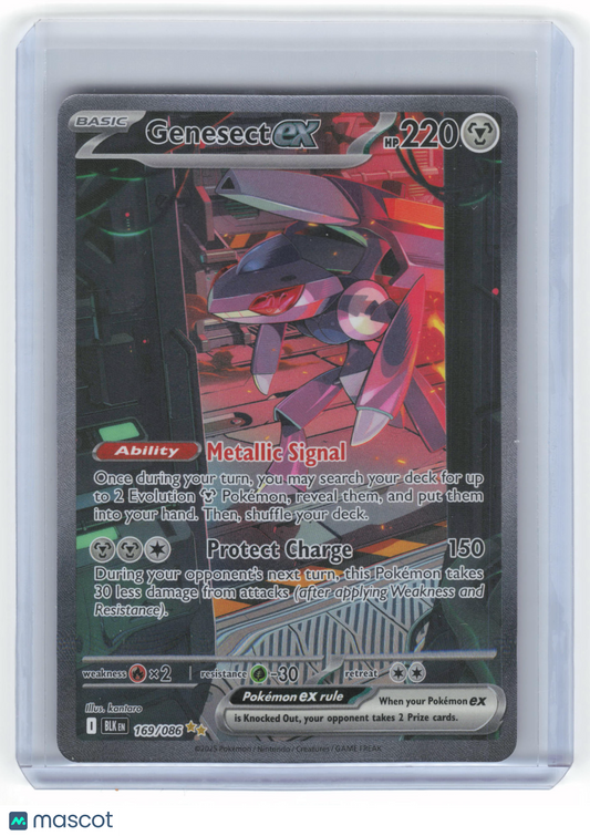 2025 Pokemon Genesect EX Black Bolt Special Illustration Rare Foil #169/86 NM