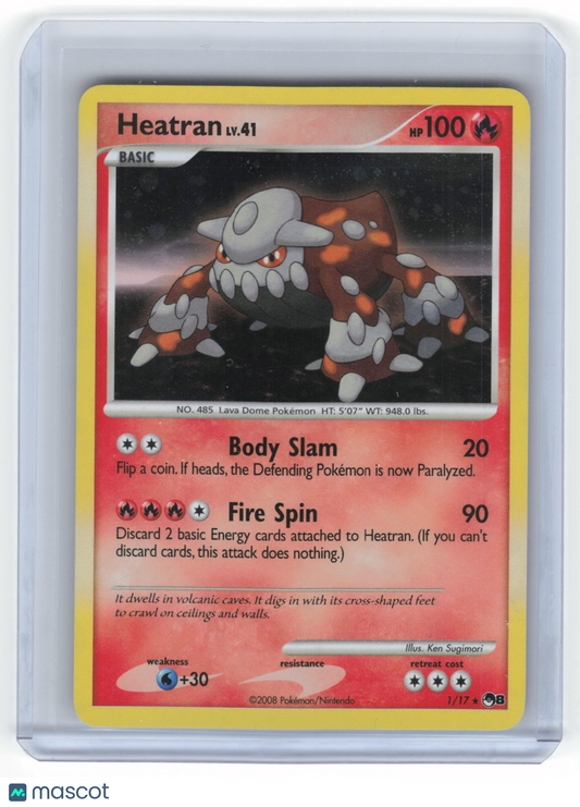 2008 Pokemon Heatran POP Series 8 Rare Holo #1/17 Near Mint