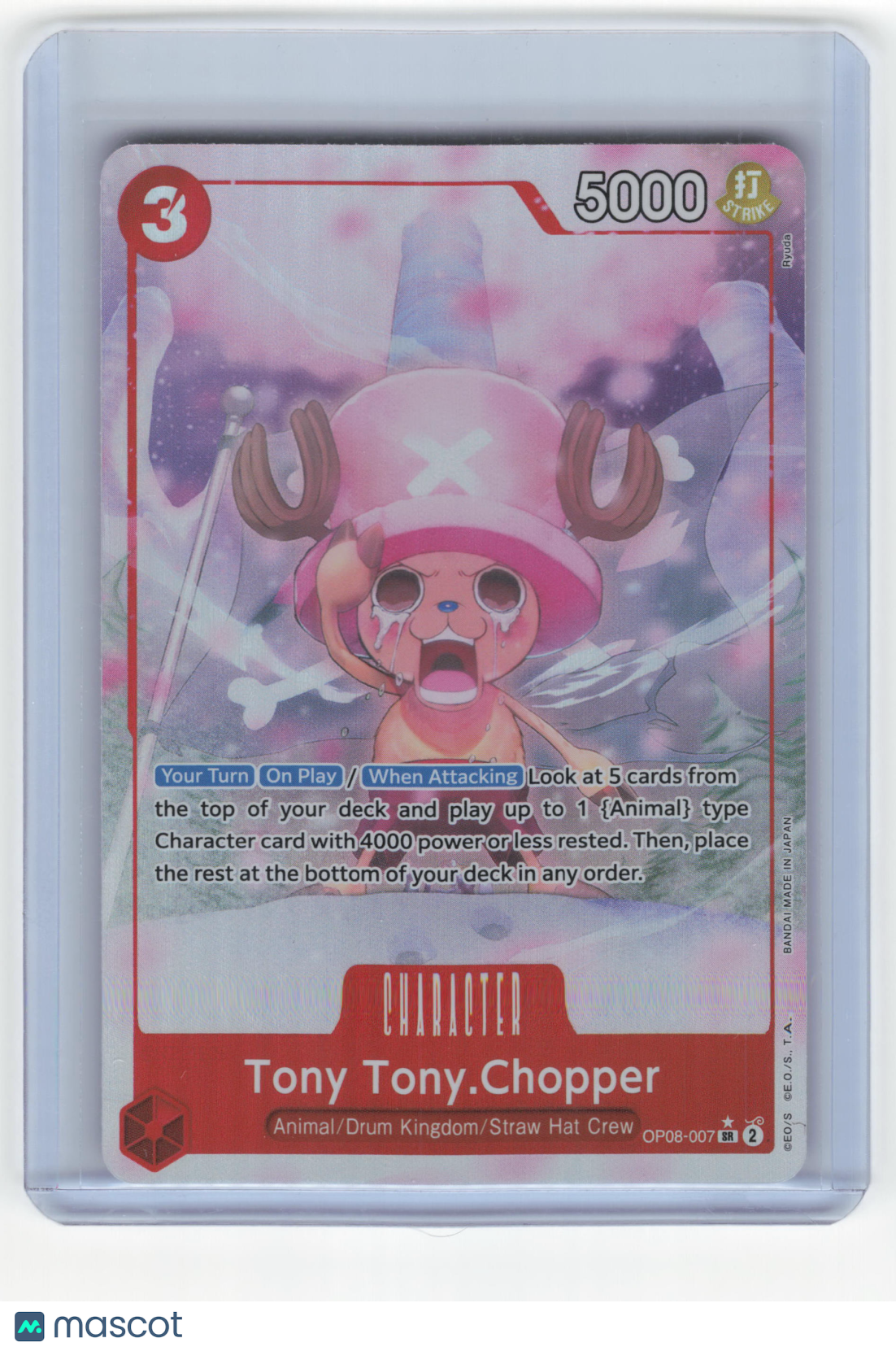 2024 One Piece Tony Tony.Chopper Two Legends Super Rare Foil #OP08-007 Alt Art
