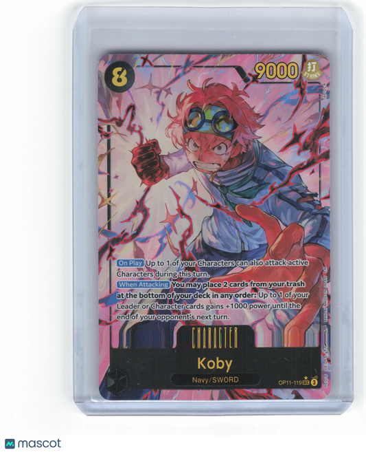 2025 One Piece Koby Fist of Divine Speed Secret Rare Foil #OP11-119 Alt Art