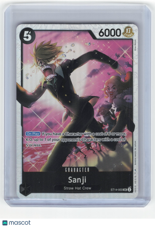 2024 One Piece Card Game Sanji 3D2Y Super Rare Foil #ST14-003