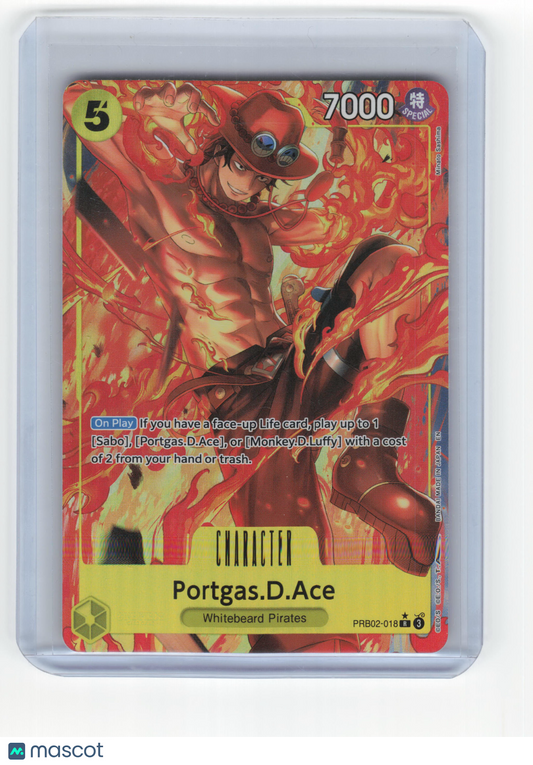 2025 One Piece Portgas.D.Ace The Best Vol.2 Rare Foil #PRB02-018 Alt Art