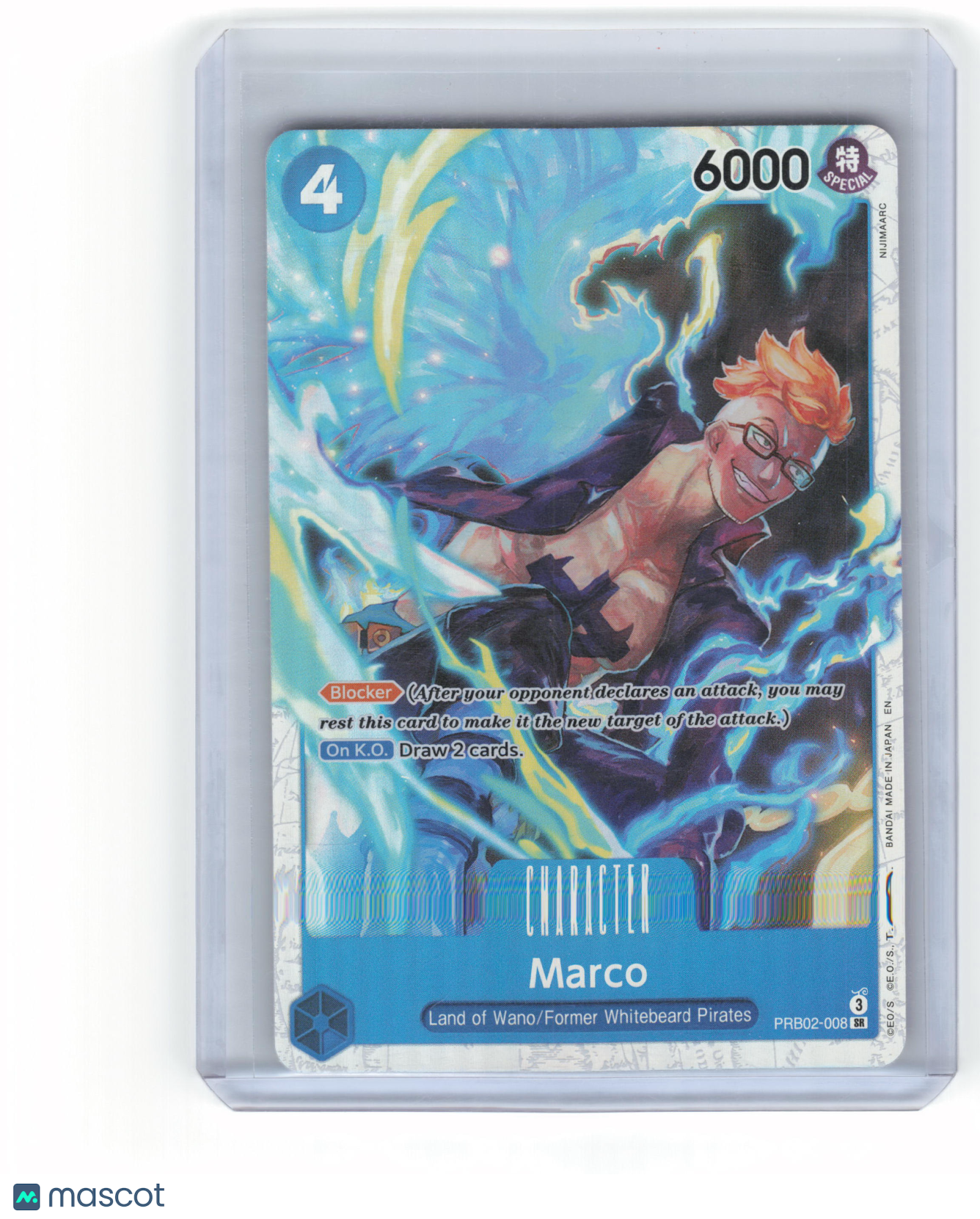 2025 One Piece Card Game Marco The Best Vol.2 Super Rare Foil #PRB02-008