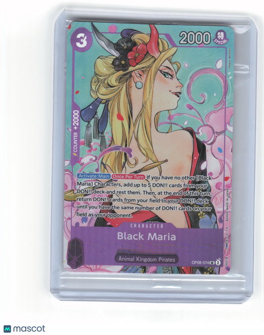 2024 One Piece Black Maria Two Legends Super Rare Foil #OP08-074 (Sealed)