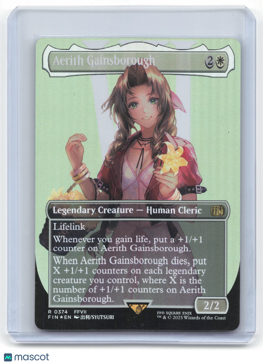 2025 MTG Aerith Gainsborough Final Fantasy Rare Foil #0374 Borderless