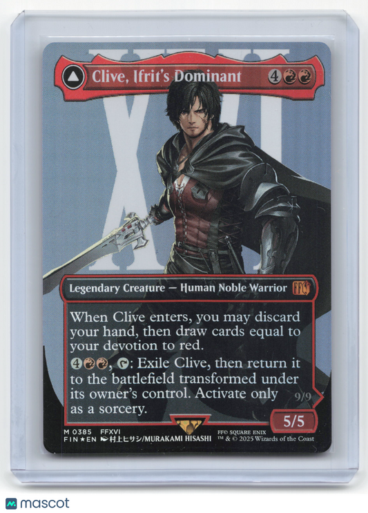 2025 MTG Clive, Ifrit's Dominant//Ifrit, Warden of Inferno FF #385 Borderless