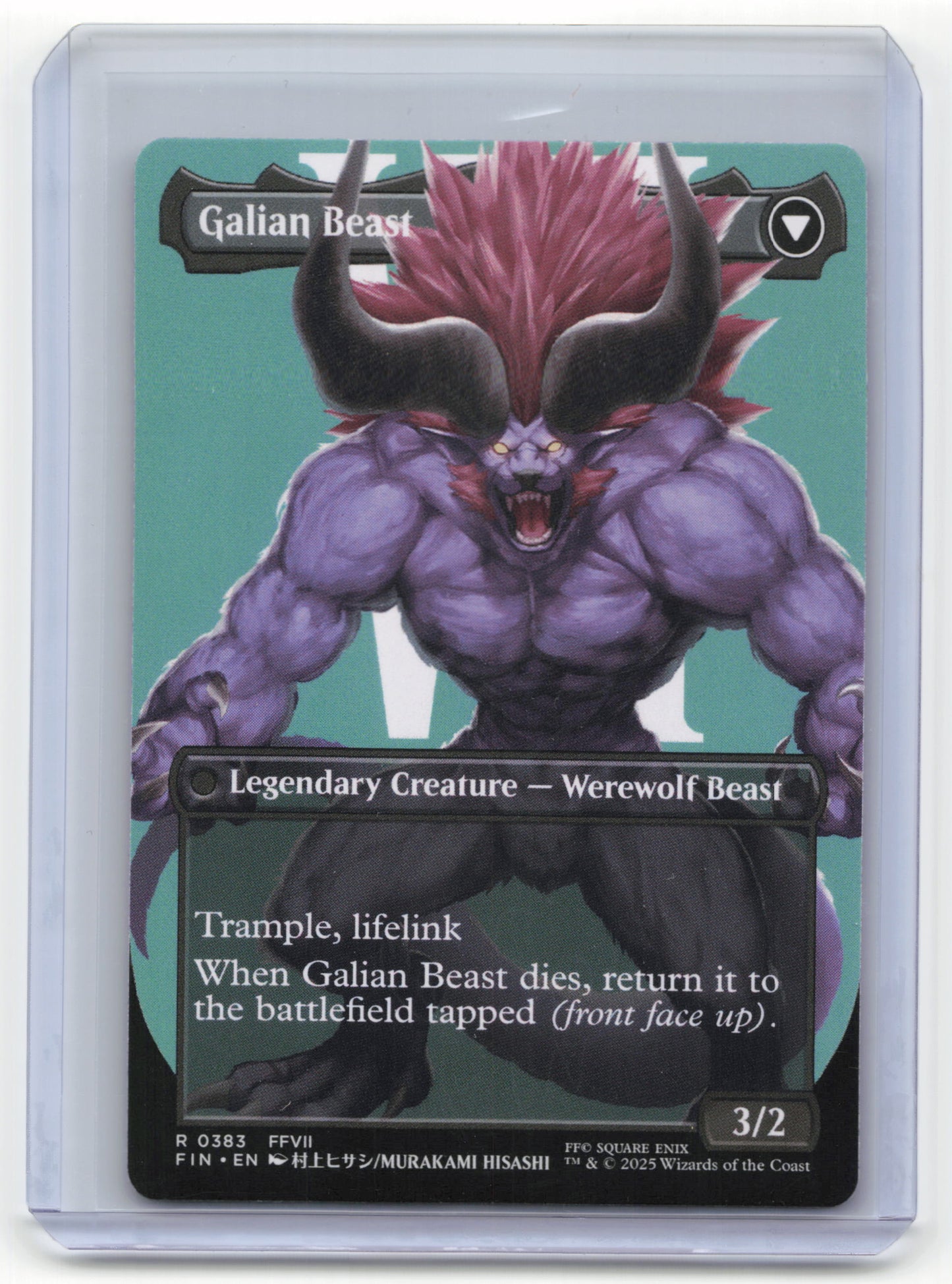 2025 MTG Vincent Valentine//Galian Beast Final Fantasy Rare #0383 Borderless