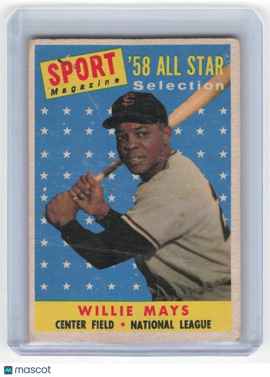 1958 Topps SPORT Magazine All-Star Selection Baseball Willie Mays #486