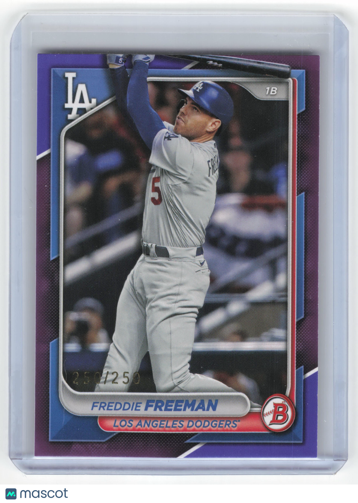 Topps 2024 Bowman Baseball Freddie Freeman 250/250 Purple #43 Near Mint